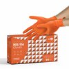 Wecare Nitrile Disposable Gloves, 8 mil Palm, Nitrile, Powder-Free, XL, 50 PK, Orange WMN100251